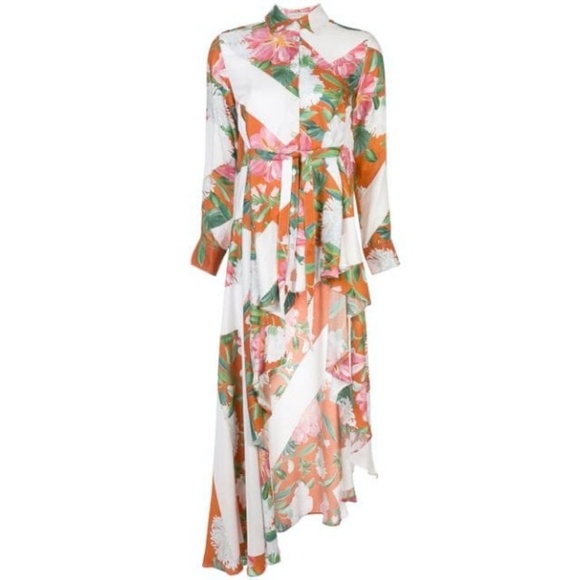 Palmer//Harding Long Asymmetric Floral Print Shirt - Picture 2 of 8